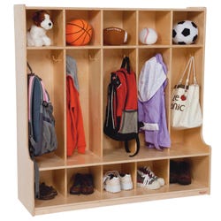 Image for Wood Designs 5-Section Offset Locker, 48 x 15 x 49 Inches from School Specialty