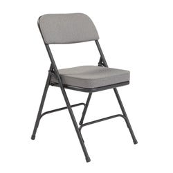 National Public Seating 3200 Series 2-Inch Thick Padded Folding Chair, 18-1/2 Inch Seat, Charcoal Grey, Set of 2, Item Number 2051339