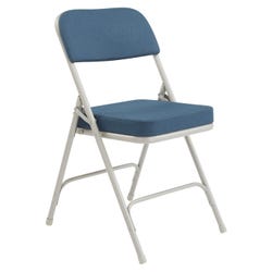 National Public Seating 3200 Series 2-Inch Thick Padded Folding Chair, 18-1/2 Inch Seat, Regal Blue, Item Number 2051323