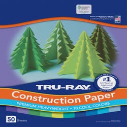 Image for Tru-Ray Sulphite Construction Paper, 9 x 12 Inches, Assorted Cool Color, 50 Sheets from School Specialty
