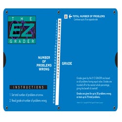 Image for E-Z Grader Test Quiz and Homework Scorer, Large Print, 10 x 5 Inches, Royal Blue from School Specialty
