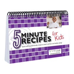 Image for Visualz Book 8-1/2 x 5-1/2 in 5 Minute Recipes for Kids, Spiral Bound Book from School Specialty
