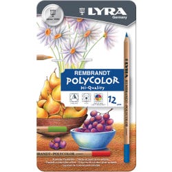 LYRA Rembrandt Polycolor Colored Pencils, Assorted Colors, Set of 12 Item Number 1430633