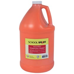 School Smart Washable Tempera Paint, Orange, 1 Gallon Bottle Item Number 2002768