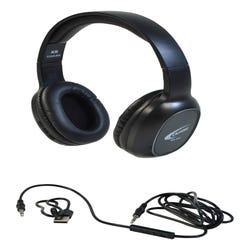 Image for Califone BH-202 Wireless Headset with Aux-T Cable, Black from School Specialty
