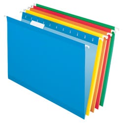 Image for Pendaflex Reinforced Hanging File Folders, 1/5 Cut Tabs, Letter Size, Assorted Colors, Pack of 25 from School Specialty