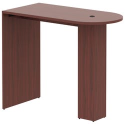 Image for Lorell Essentials Laminate Peninsula Cafe Table, Cafe-Height, 71 x 35-3/8 x 41-3/4 Inches, Mahogany from School Specialty