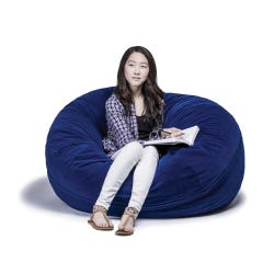 Image for Abilitations Wipeable FluffChair, Medium, 48 x 48 x 36 Inches, Blue from School Specialty