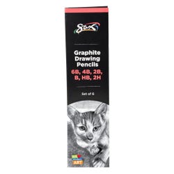 Image for Sax Graphite Drawing Pencil Pack, Assorted Degrees, Set of 6 from School Specialty