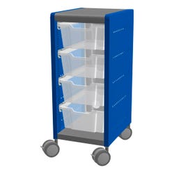 Image for Classroom Select Geode Medium Mobile Cabinet, Single Wide, 4 Tote Trays from School Specialty