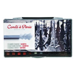 Image for Conte Crayons in Plastic Box, Assorted Colors, Set of 12 from School Specialty