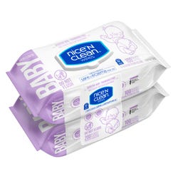 Image for Nice ’n Clean Baby Skin Health Wipes, Fragrance Free, 2 Packs of 100 Wipes from School Specialty