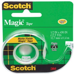 Scotch 810 Magic Tape in Dispenser, 0.50 x 450 Inches, Matte Clear 040647