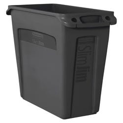 Image for Rubbermaid Slim Jim Waste Container with Venting Channel, 23 Gallon, Black from School Specialty