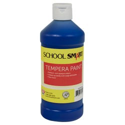 School Smart Tempera Paint, Blue, 1 Pint Bottle Item Number 2002699