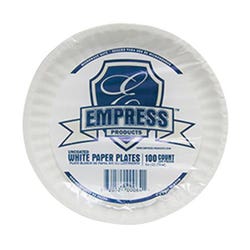 Image for Empress Uncoated Paper Plate, 6 Inches, White, Case of 1000 from School Specialty