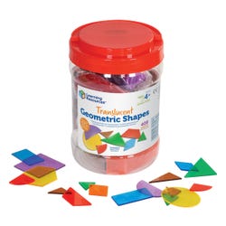 Image for Learning Resources Translucent Geometric Shapes, Set of 408 from School Specialty