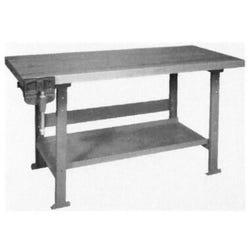 Montisa Workbench, 64 x 28 x 33-1/4 Inches, Maple Top, Metal Base, Item Number 561146