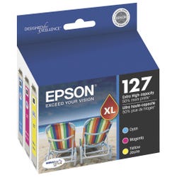 Image for Epson DURABrite Ultra 127 Ink Cartridge, 765 Page Yield, Tri-Color, Pack of 3 from School Specialty