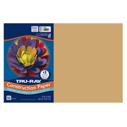 Tru-Ray Construction Paper, Almond, 12 x 18 Inches, 50 Sheets, Item Number 2103360