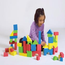 Image for Edushape Edu-Color Foam Building Blocks, Set of 80 from School Specialty