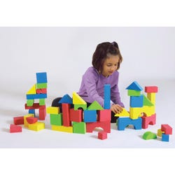 Edushape Edu-Color Foam Building Blocks, Set of 80 Item Number 1435229