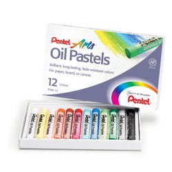 Image for Pentel Arts Oil Pastels, Assorted Colors, Set of 12 from School Specialty