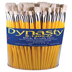 Image for Dynasty B-1400-AF Interlocked Synthetic Classroom Cylinders, Flat Type , Long Handle, Assorted Sizes, Set of 60 from School Specialty