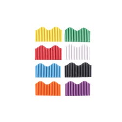 Image for School Smart Corrugated Border Trim, 2-1/4 Inch x 50 Feet, Assorted Colors, Pack of 8 from School Specialty
