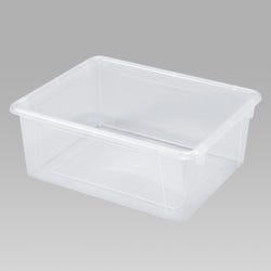 Image for School Smart Storage Tray, Letter Size, 10-3/4 x 13-3/8 x 5-1/4 Inches, Translucent from School Specialty