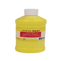Image for School Smart Washable Finger Paint, Yellow, 1 Pint Bottle from School Specialty