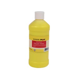 School Smart Washable Finger Paint, Yellow, 1 Pint Bottle Item Number 2002418