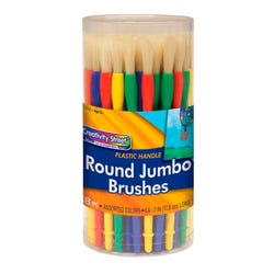 Image for Creativity Street Chubby Brushes, Round Type, Easy Grip Handles, Jumbo Sizes, Set of 58 from School Specialty