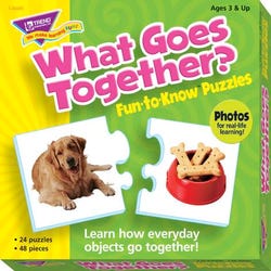 Image for Trend Enterprises What Goes Together 2-Piece Puzzles, Assorted Themes, Set of 24 from School Specialty