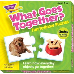 Image for Trend Enterprises What Goes Together 2-Piece Puzzles, Assorted Themes, Set of 24 from School Specialty