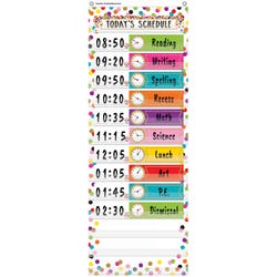 Image for Teacher Created Resources Confetti 14 Pocket Daily Schedule Pocket Chart, 13 x 34 Inches from School Specialty