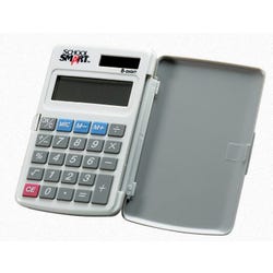 School Smart Pocket Calculator with Cover, 8-Digit LCD Dual Power Item Number 084087