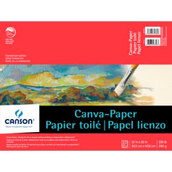 Canson Paper Canvas Pad, 12 x 16 in, White, 10 Sheets/Pad Item Number 417148