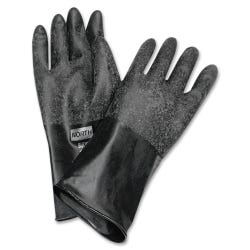 Northern Safety Unsupported Butyl Chemical Protection Gloves, 14 in, Size 9, 17 mil, 1 pair, Black, Item Number 1540837
