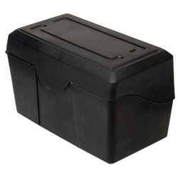 Image for Advantus Plastic Durable Index Card Box, 5 x 8 Inches, Black from School Specialty