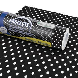 Image for Fadeless Designs Paper Roll, Classic Dots Black & White, 48 Inches x 12 Feet from School Specialty