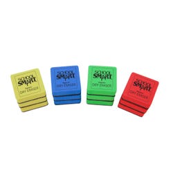 Image for School Smart Magnetic Whiteboard Erasers, 2 x 2 Inches, Assorted Colors, Pack of 12 from School Specialty