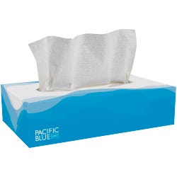 Image for Pacific Blue Select Absorbent Flat Box Facial Tissue, White, 100 Tissues Per Box from School Specialty