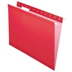 Image for Pendaflex Reinforced Hanging File Folders, 1/5 Cut Tabs, Letter Size, Red, Pack of 25 from School Specialty