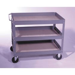 Image for Debcor 3-Tray Heat Proof Kiln Cart, 24 x 36 x 32 Inches, Gray/Brown from School Specialty