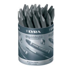 Lyra Non-Toxic Water Soluble Graphite Crayon, Assorted Tips, Set of 24 Item Number 1370426