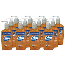 Image for Dial Professional Antimicrobial Liquid Soap, 7.5 oz Pump Bottle, Original Gold, Pack of 12 from School Specialty