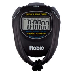Image for Robic SC-539 Water Resistant Event and Split Time 2 Memory Stopwatch, Black from School Specialty