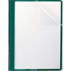Image for Oxford Clear Front Report Covers, 8-1/2 x 11 Inches, 100 Sheet Capacity, Dark Green, Pack of 25 from School Specialty