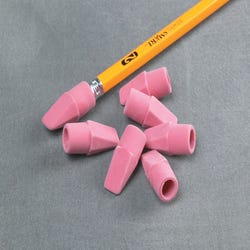 Image for School Smart Pencil Tip Wedge Cap Erasers, Pink, Pack of 144 from School Specialty
